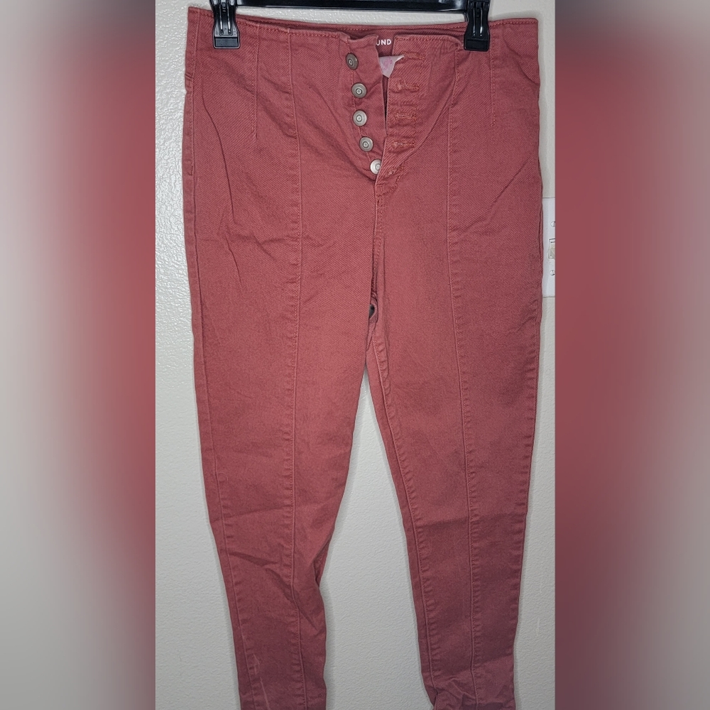 No Boundaries Juniors 11 Red-Orange Straight Jeans